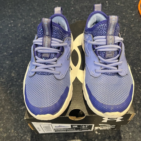 Under Armour Kids' Purple Sneakers Size 11K - Picture 3 of 7